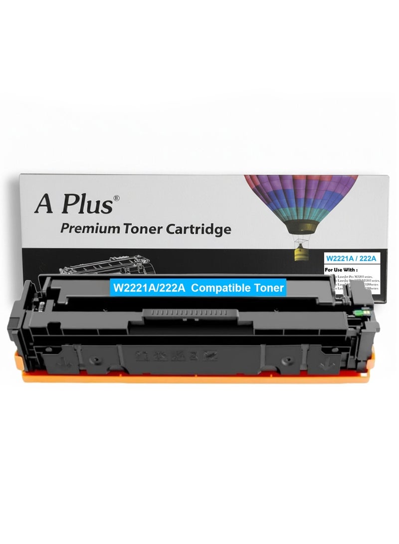 A PLUS APlus 222A W2221A Cyan Compatible Blue Toner Cartridge Set for HP Color LaserJet Pro M3203, M3303, M3288, M3388 Series - Image 1